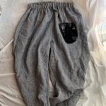 リネン ギンガムチェックのバルーンパンツ