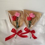 ２セット　カーネーション 母の日ブーケ　あみぐるみ