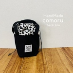 秋冬にぴったり🍁通園通学にも♪【スープジャーケース　スープジャーポーチ　お弁当バッグ　保冷保温】ダルメシアンホワイト　ブラック