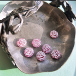 【2コセット】JIRI＊IVANA#czech beads#チェコビーズ　rose14㍉ matte pink/white