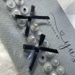 M11♡耳つぼジュエリー/Jewelry シルバー リボン 黒 パール ハート