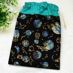 本の持ち歩き用巾着◆星座と惑星
