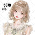 original sticker « no.5379 »     //     人物ステッカー オリジナルステッカー オリジナル人物ステッカー ステッカー cotton melody 