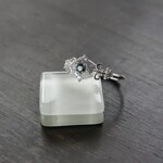 ブルースピネル　ミルレースフレームリング　SILVER925　