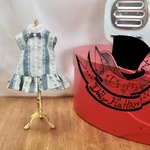 1/12サイズ　ワンピース【青緑の小花】