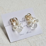 Pure drops of flowers pierce/earring