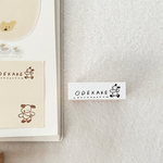 【1.2×4cm】おでかけ文字のハンコ🐶🐾🐾