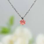 ロードクロサイト ネックレス　4mm☆サージカルステンレス