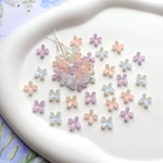 オリジナル作品★8mm アジサイ　アジサイ　ラベンダー　藤　お花のアセテートパーツ　ミックスカラー