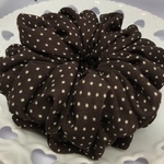 💓ワンコイン💓ショコラドット○さらにもこもこ✨ふわもこシフォンシュシュ❤
