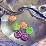 光る【3色ペア6コセット】JIRI＊IVANA#czech beads#チェコビーズ　sun17㎜ mixassort