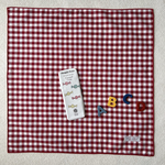 ランチクロス◆お弁当包み◆ランチョンマット◆ 赤ギンガムチェック　40×40cm 巻きロック