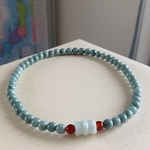 翡翠　天然石　翡翠ブレスレット　本翡翠　ブレスレット　翡翠A貨  2連ブレスレット