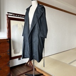 大島 着物リメイク ソフトトレンチコート　　　　x はおり オーバーサイズ