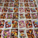 レトロなアニマルパネル柄  生地約45×110