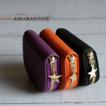 おしゃれな星の本革カードケース　名刺入れ　ミニ財布小物いれ収納　贈り物