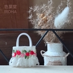 赤花のトートバッグ