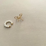 【Xmas限定】リボン×パールイヤーカフセット