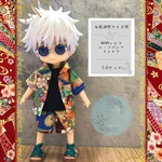 【身長調整サイズ用】　ねんどろいどどーる　服　和柄シャツ＋ハーフパンツ＋黒色Tシャツ　３点セット　no.72