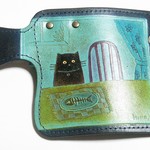猫のデザイン　レザークラフト　 キーケース　 catwalk　oikawa
