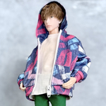 六分の一男子図鑑・momokodoll  共通　ジップパーカー　デニム　ポケットあり