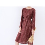 ★SALE★小花プリント綿麻素材大人可愛いワンピース♪
