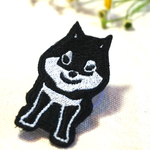 ドック刺繍シールワッペン　豆柴　PC・お散歩バックなどのワンポイントに
