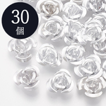 【 6mm 30個 】薔薇 白 シルバー アルミ   ＊パーツ 素材 資材 パーツ ビーズ 英国風 ゴシック ゴージャス 高級感 大人 小さめ シンプル ロリータ ロリィタ ゴスロリ スペーサー 大袋