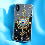 【全機種製作可】青池ブルー スマホリング付きケース 9月誕生石サファイヤ