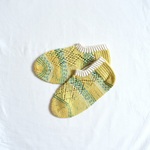 レース模様の靴下（レモネード）｜フットカバー｜コットン糸