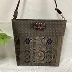 大島紬のパッチワークショルダー