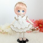 オビツ11サイズ 白いキラキラドレス