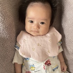 【お名前刺繍無料サービス中】＊2枚セット＊よだれっ子もニコニコに🌸もくもく防水スタイ