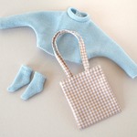 【1/6・21cm・22cmドールoutfit】着回しセット(水色)