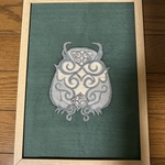 アイヌ模様　フクロウ🦉の染絵