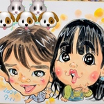 【下絵チェック有り】丁寧な手描きの似顔絵