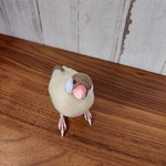 羊毛フェルト　シナモン文鳥2号　(完成品)　ショップオープン記念限定３羽　その③