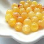 50個・8ｍｍ・イエロー・樹脂ビーズ・ラウンド・24022410