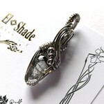 一点物・アクセ選択》天然トルマリンクォーツ(ブラジル産)　ペアシェイプファセットカット/縦14mm×横9mm/ペンダント・フックピアス・バッグチャーム/サージカルステンレス316Lワイヤー仕上げ【El
