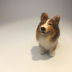 フェルト犬　シェルティ　ステラさん　<MW690>