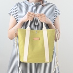 丸底で収納力大！2way仕様が嬉しいハンドバッグ 19色展開#イエローグリーン