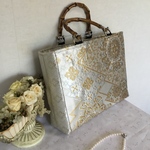 花ぷらら・オリジナル・洋服でも着物でも使える・ハンドメイド・リメイク・帯・カバン・トートバッグ・お洒落・372