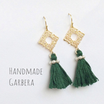透かしパーツとパールタッセル♡ピアス/イヤリング
