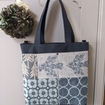 ミナペルホネンミントblueBag【odyssey/mintblou】パッチワークトートバッグ