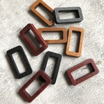 6個 30×16mm ウッドチャーム 3カラー