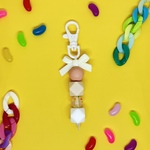 POPでかわいい　シリコンビーズキーホルダー