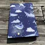 単行本ハードカバー用ブックカバー★星空くじら☆くじら★宇宙