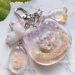 春の海🌸猫ちゃんダブルシェイカーキーホルダー  レジンキーホルダー