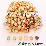 ６ｍｍ【クリアミルキーカラー】　ビジュー用　２０個
