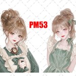 【限定】original sticker « no.PM53 » //  nene様コラボ Patisserie Melody人物ステッカー オリジナルステッカー  cottonmelody